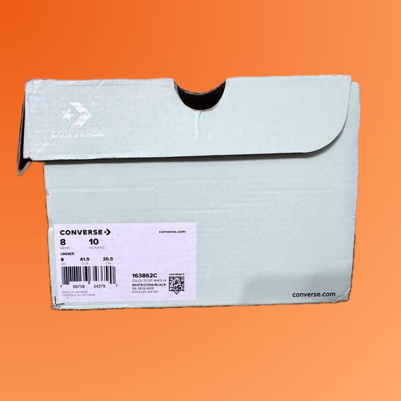 Size 8 - Off-White Converse Chuck Taylor All-Star '70 Hi White Black Orange 2018 - Picture 8 of 9